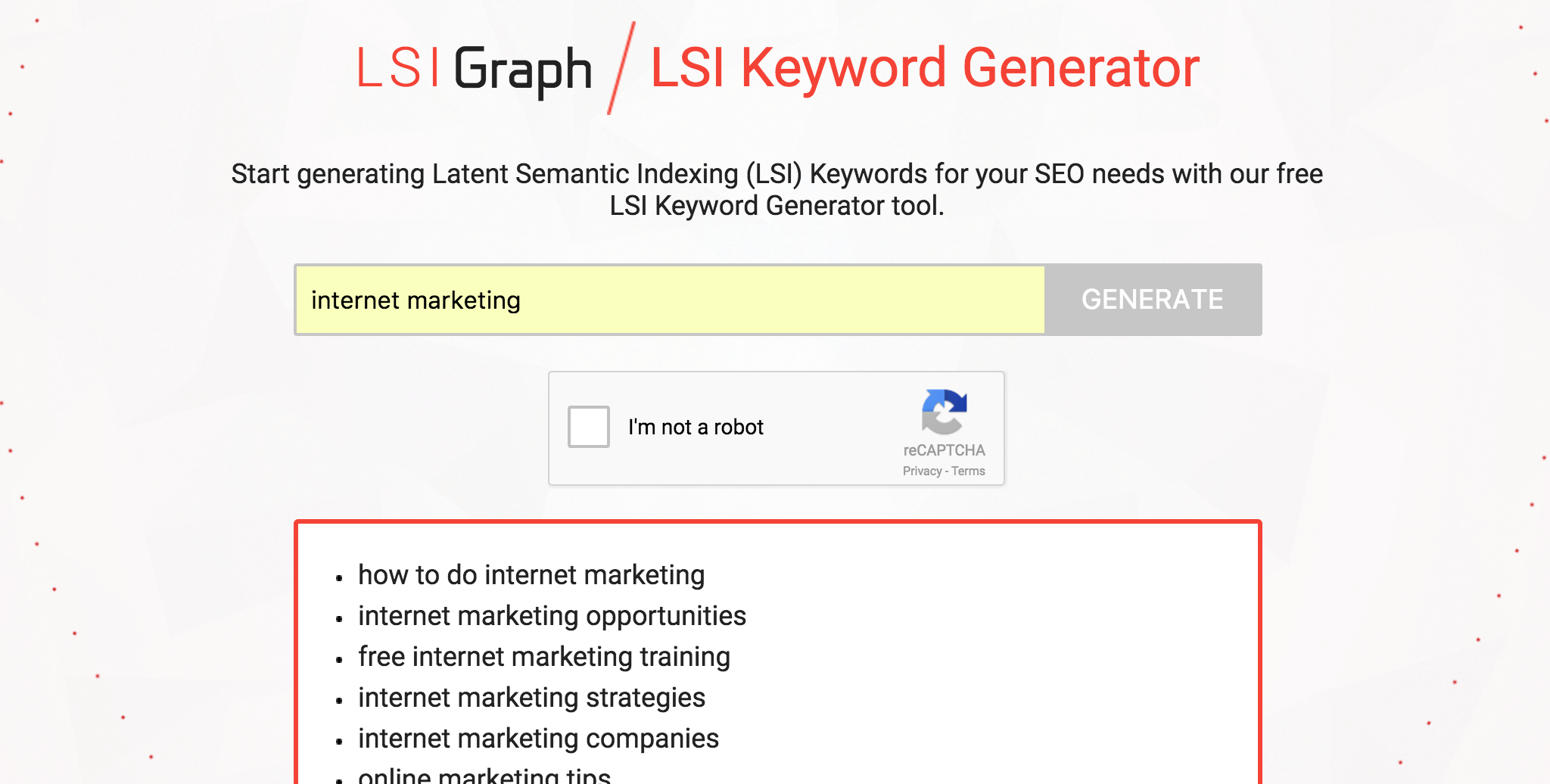 LSI keyword generator tool